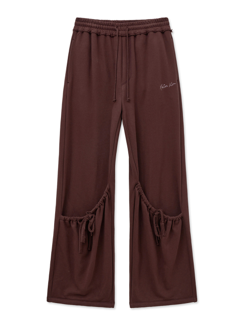 DRAWSTRING POINT SWEATPANTS IN BURGUNDY