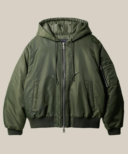 Flight Hoodie Bomber Jacket Khaki MMOT2669