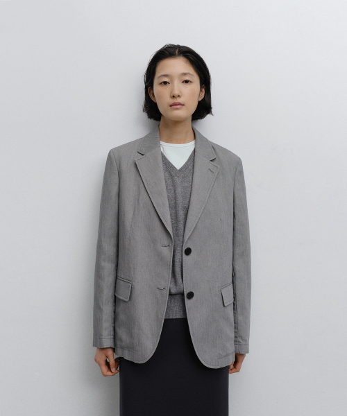 w. Editor Single Jacket (Italian gray)