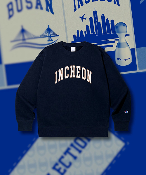 C로고 루즈핏 시티 스웨트셔츠 INCHEON