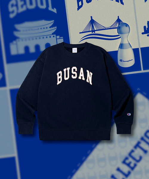 C로고 루즈핏 시티 스웨트셔츠 BUSAN
