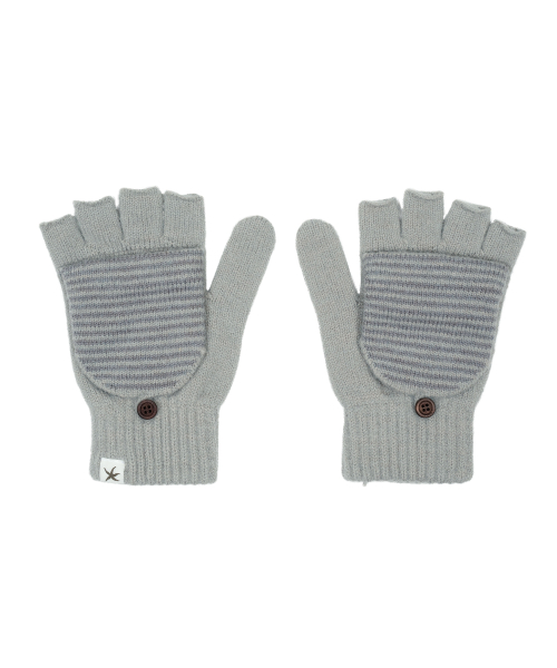 TCM stripe twofold mitten glove (grey)