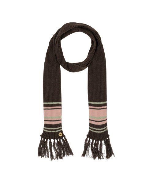 TCM mini logo button color muffler (brown)