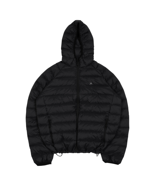TCM mini logo raglan light puffer jacket (black)
