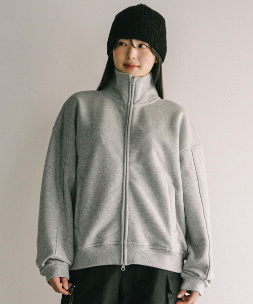 Dayve Terry Full Zip Up Jacket Gray SJOT2675