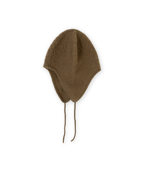 Brushed Earflap Beanie, Mocha