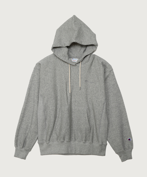 여성 리버스위브 스몰 로고 루즈핏 후드 티셔츠 Oxford Grey
