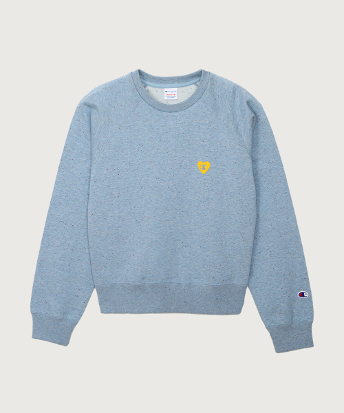 여성 하트 로고 루즈핏 스웨트셔츠 Light Blue