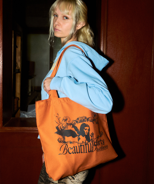 BEAUTIFUL DIRTY ANGEL TOTE BAG (ORANGE)