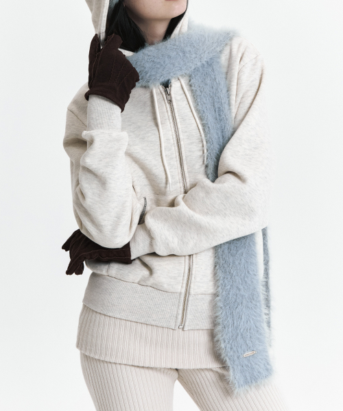 C HAIRY MUFFLER_LIGHT BLUE
