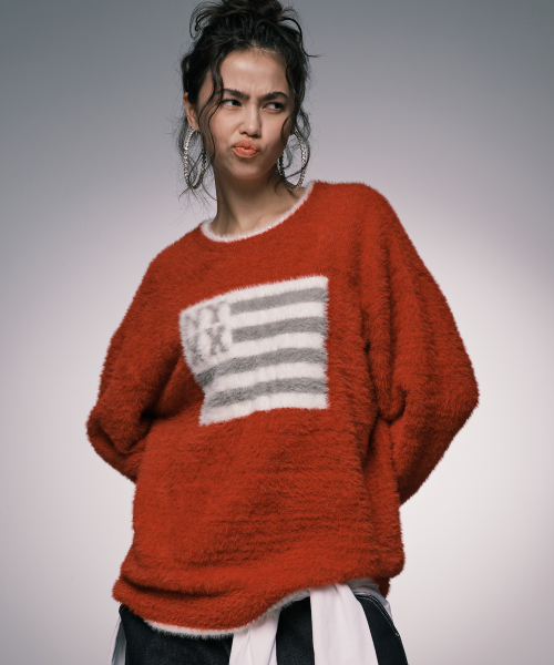 NYX FLAG KNIT RED