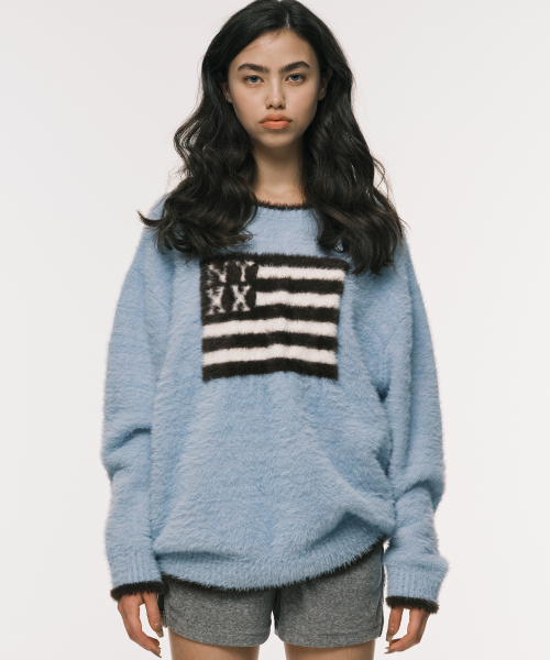 NYX FLAG KNIT BLUE
