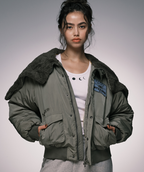 SLIDE BOMBER JACKET KHAKI