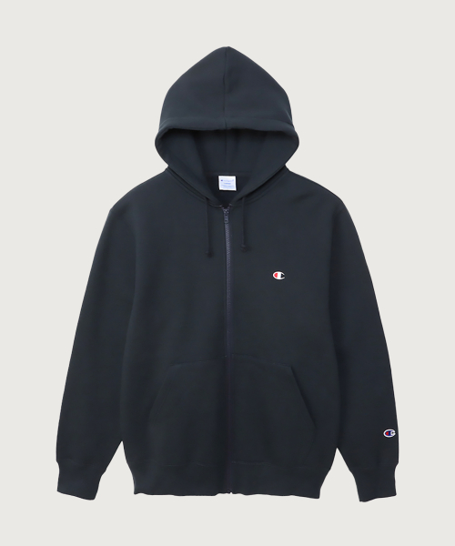 C로고 레귤러핏 후드 집업 Navy