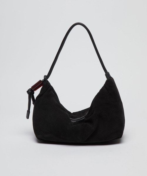 Ridge shoulder bag(Suede black)_OVBAX26004SBK