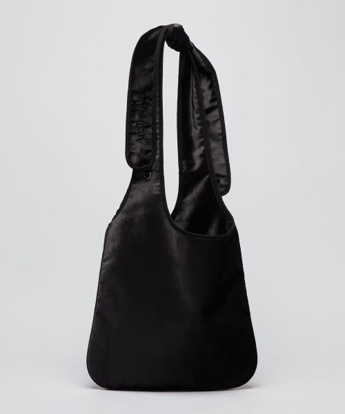 Velvet knotted bag(Deep sleep)_OVBSX26101BLK