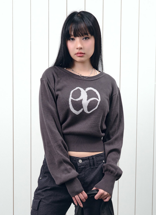 MOLLY CROP KNIT / CHARCOAL