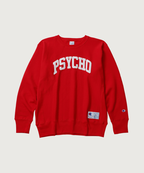 챔피온 X 언더커버 리버스위브 PSYCHO 스웨트셔츠 Ruby Red