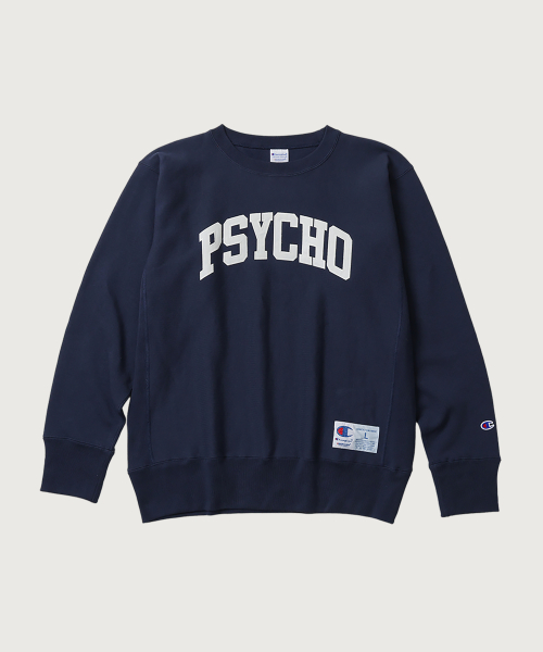 챔피온 X 언더커버 리버스위브 PSYCHO 스웨트셔츠 Dark Navy