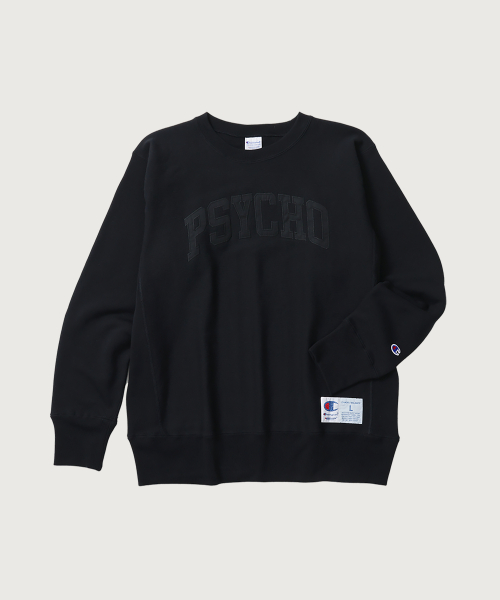 챔피온 X 언더커버 리버스위브 PSYCHO 스웨트셔츠 Black