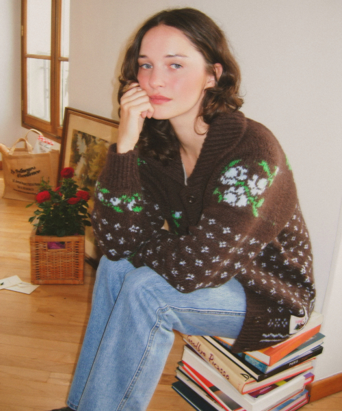 Rose Cardigan_Chocolate