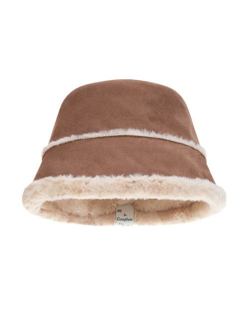 Moon Suede Bonnet Hat (Brown)