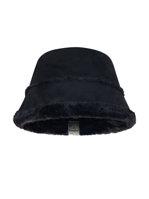 Moon Suede Bonnet Hat (Black)