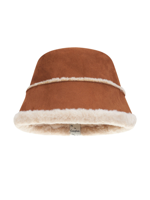 Moon Suede Bonnet Hat (Camel)