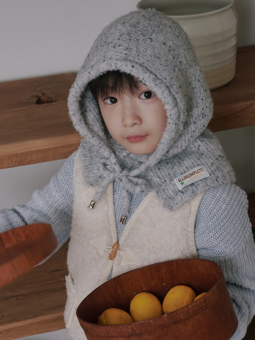 Family Sprinkle Boucle Balaclava Kids (Light Gray)