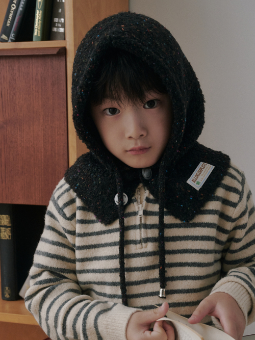 Family Sprinkle Boucle Balaclava Kids (Black)
