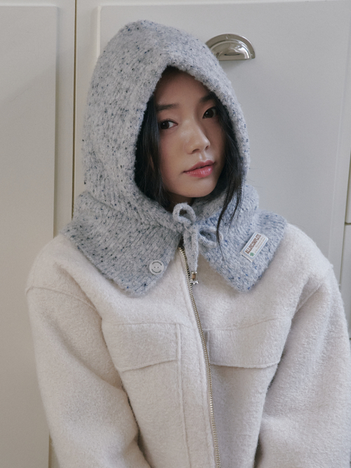 Family Sprinkle Boucle Balaclava Adult (Light Gray)