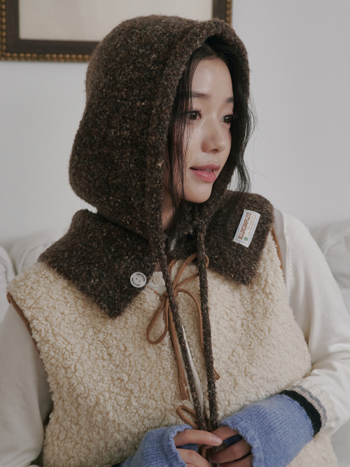 Family Sprinkle Boucle Balaclava Adult (Brown)