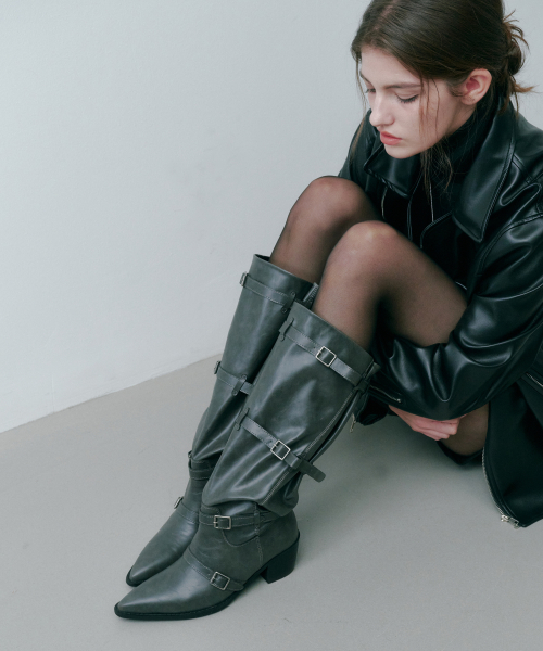 Rusty Wide Long Boots 412548010 (5.5cm)