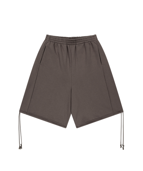 038 LINE SWEAT SHORTS BROWN