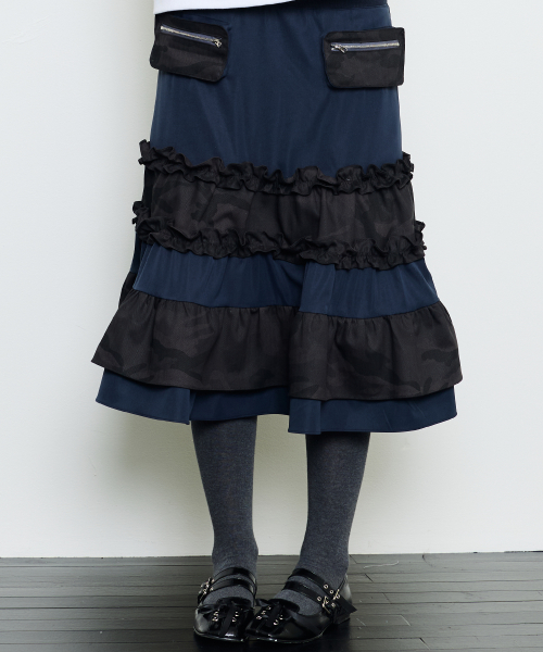 EV POCKET SKIRT(NAVY)