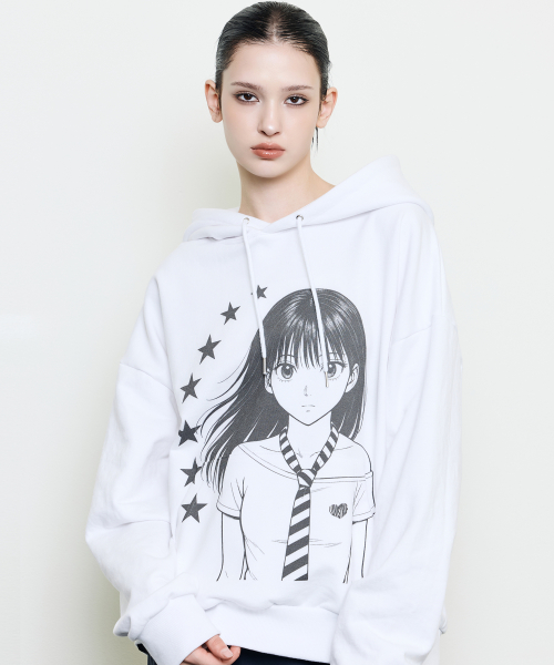 EV STAR GRAPHIC HOODIE(WHITE)