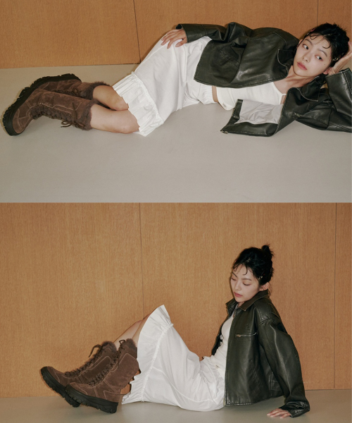 Eskie platform fur boots