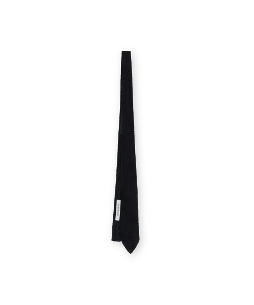 Silk Knit Tie, Black