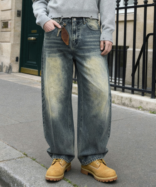 Lizard Denim Pants (Brown)