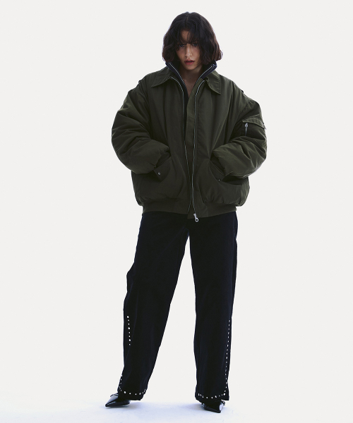 VINTAGE COLLAR BLOUSON_ KHAKI