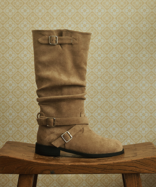 Layer Buckle Mid Boots (att6020)