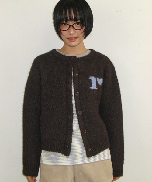 R SWEET HOME KNIT CARDIGAN BROWN