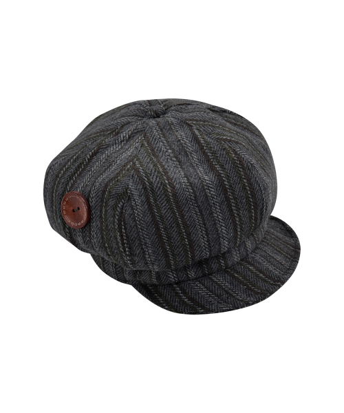 SIDE BUTTON HAT KHAKI GREY