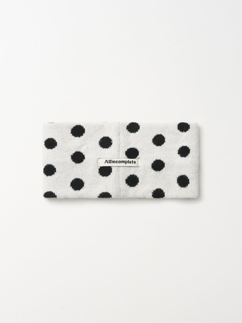 Dot Pattern Hairband (Cream)