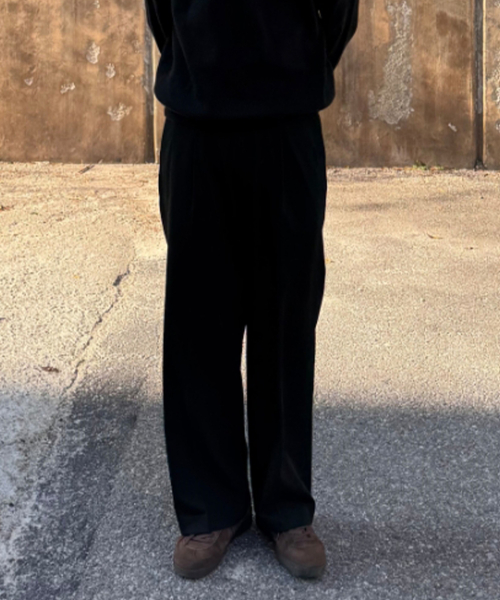 [ON]Do good_Wide One-Tuck Banding Slacks - 2color