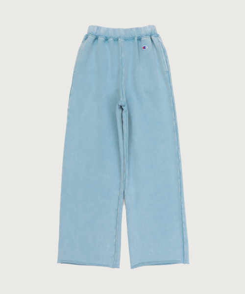 여성 빈티지 워싱 기모 스웨트 팬츠 Wash Blue
