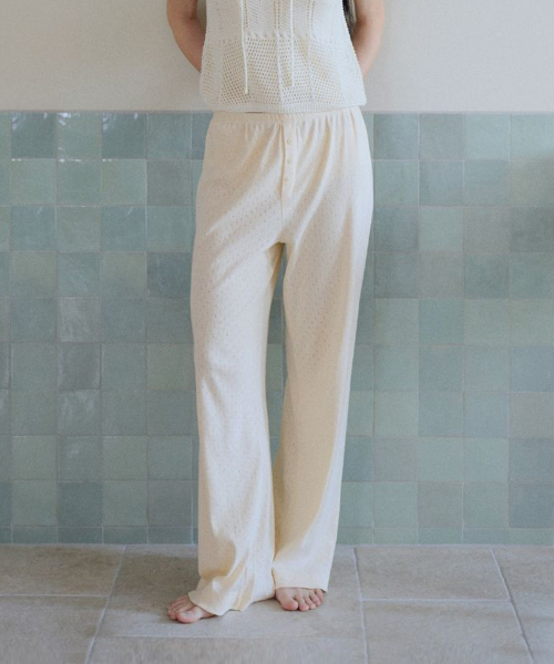 [HOWUS X INA] HAILEY COTTON PANTS (VANILLA)