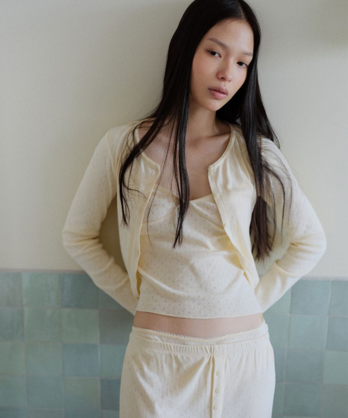 [HOWUS X INA] HAILEY COTTON CARDIGAN (VANILLA)