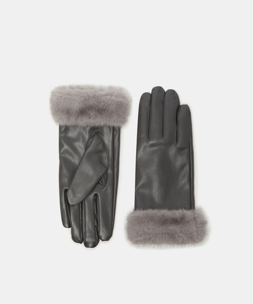 Fur Trim Gloves_RCHAX25642GYX