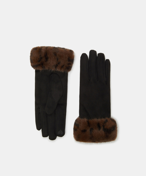 Fur Trim Gloves_RCHAX25641BKX